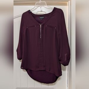 Forever 21 Deep Purple Blouse with Zipper